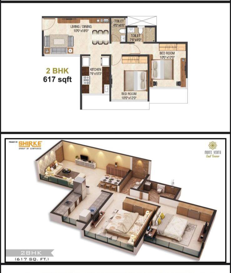 2BHK  Flat for Sale in Borivali  East ,  Gulmohar Complex